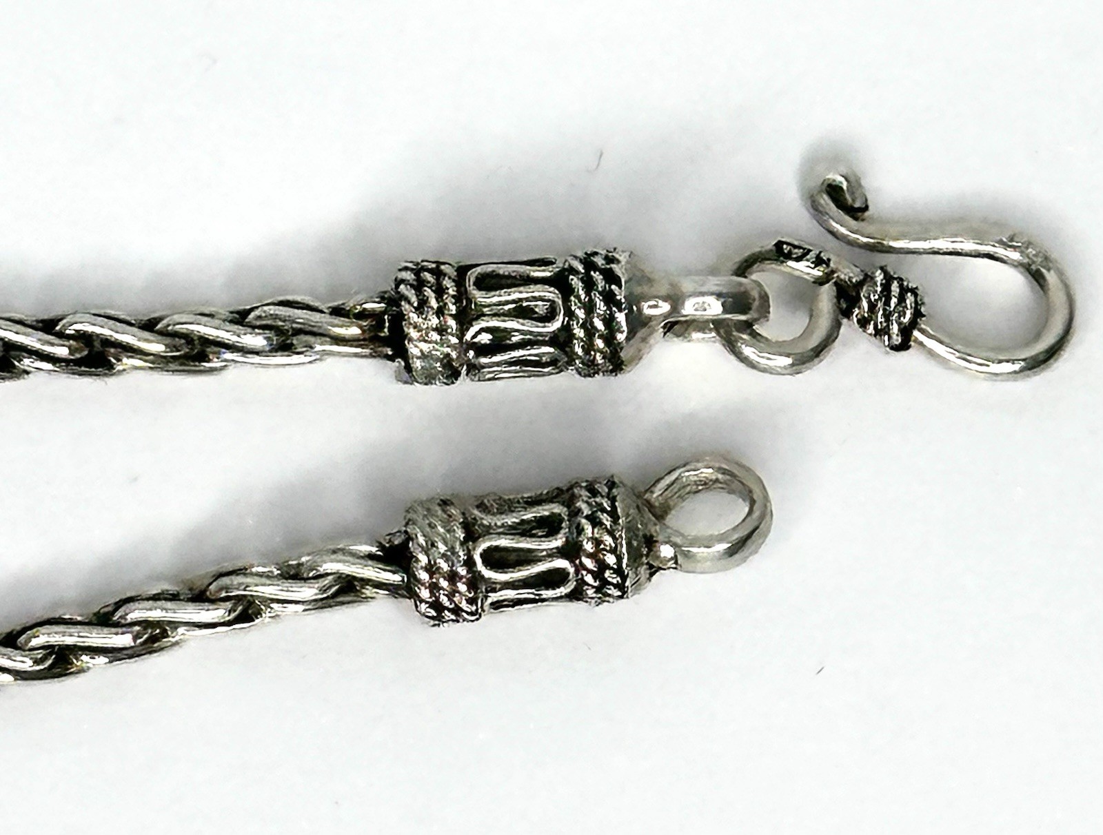 Sterling Silver Rope Chain Necklace 16” | Egypt 925 | S-Hook Clasp | 19g