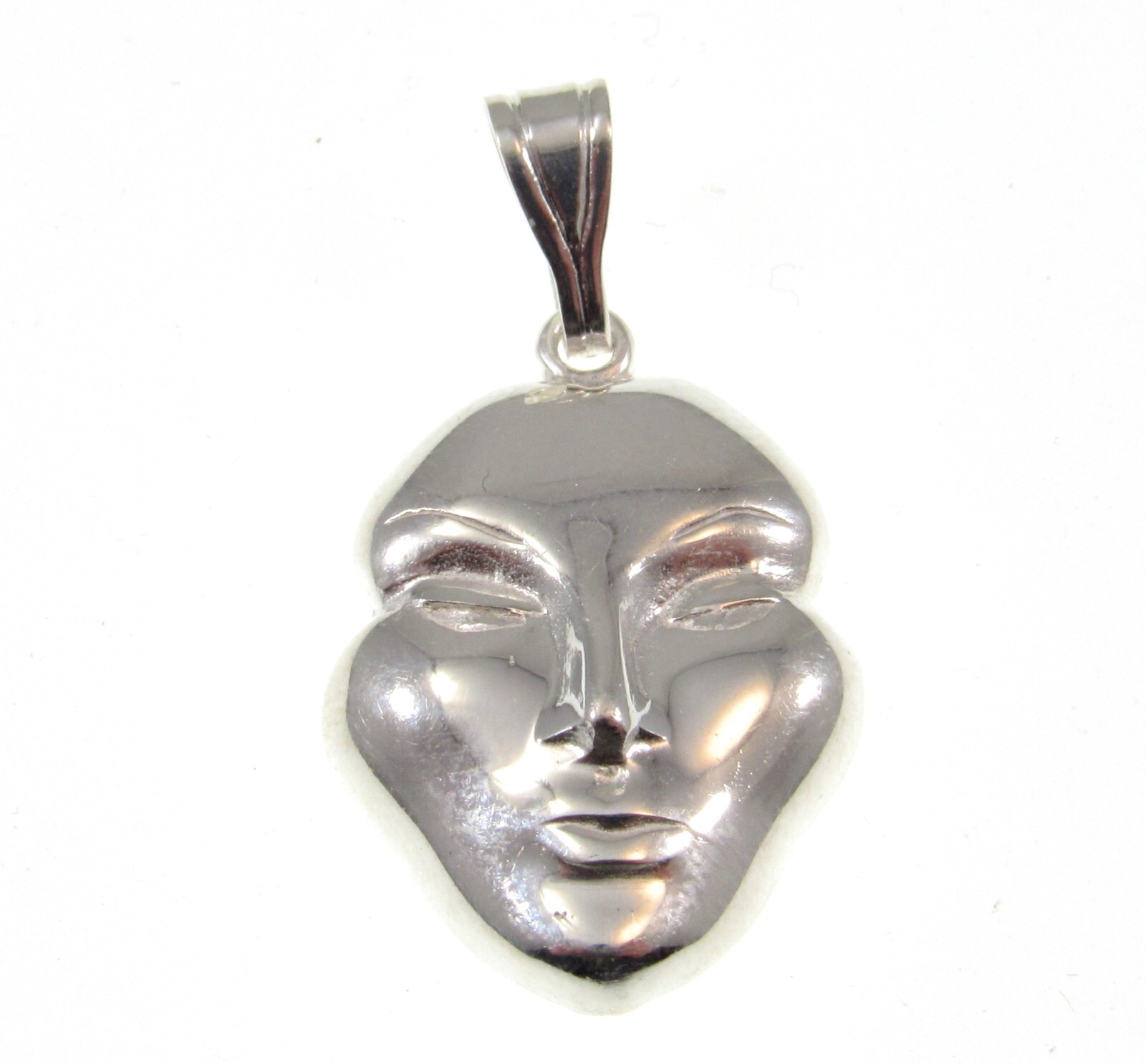 Handcrafted Solid 925 Sterling Silver Face Mask Pendant