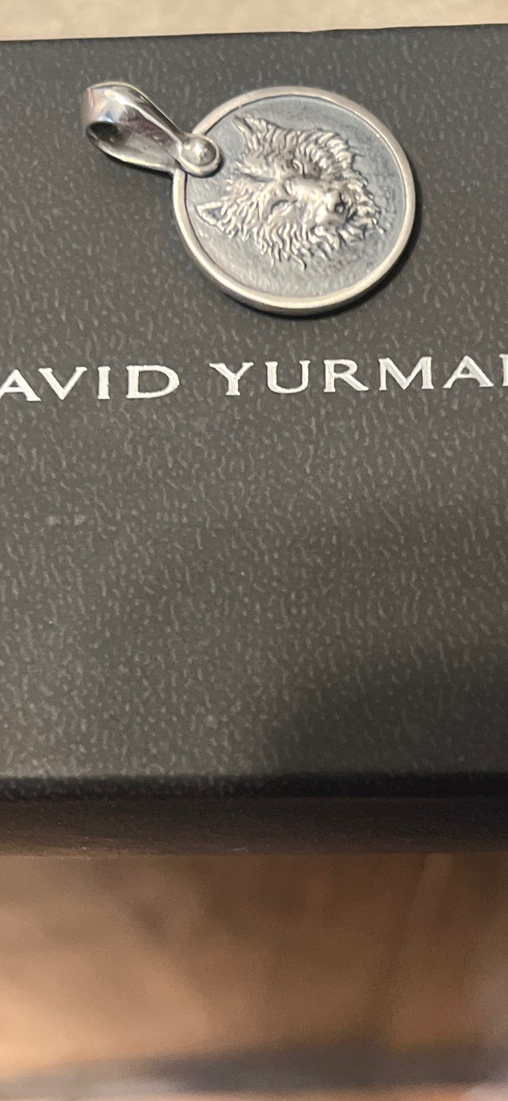 David Yurman .925 Sterling Silver Petrvs Wolf Amulet Pendant Z