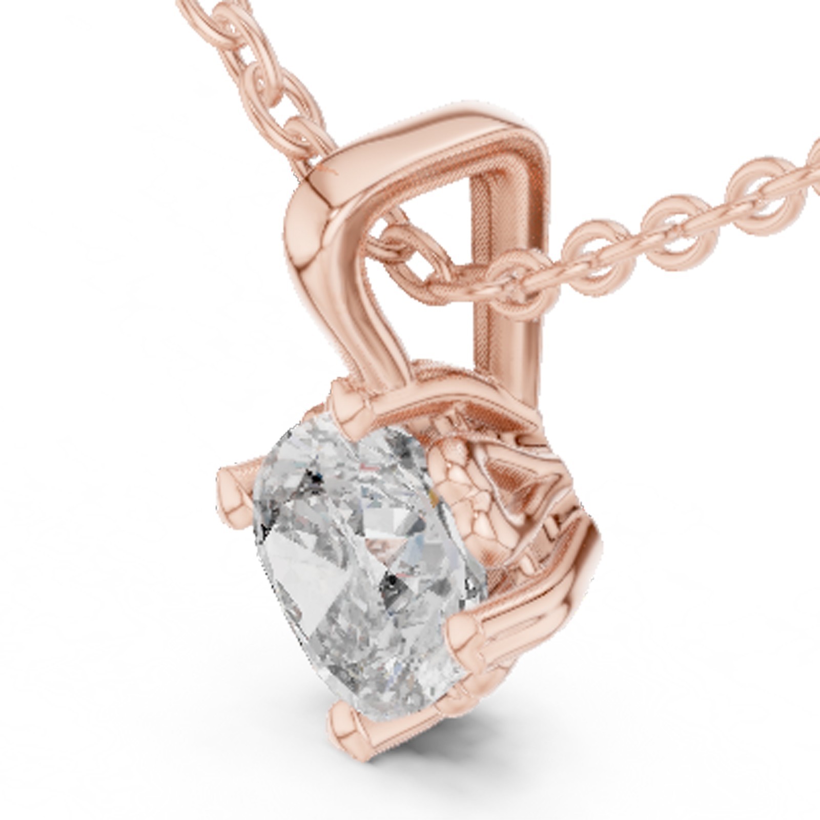 Certified VVS1 Lab Grown Diamond Elegance Anniversary Pendant 14K Gold Over