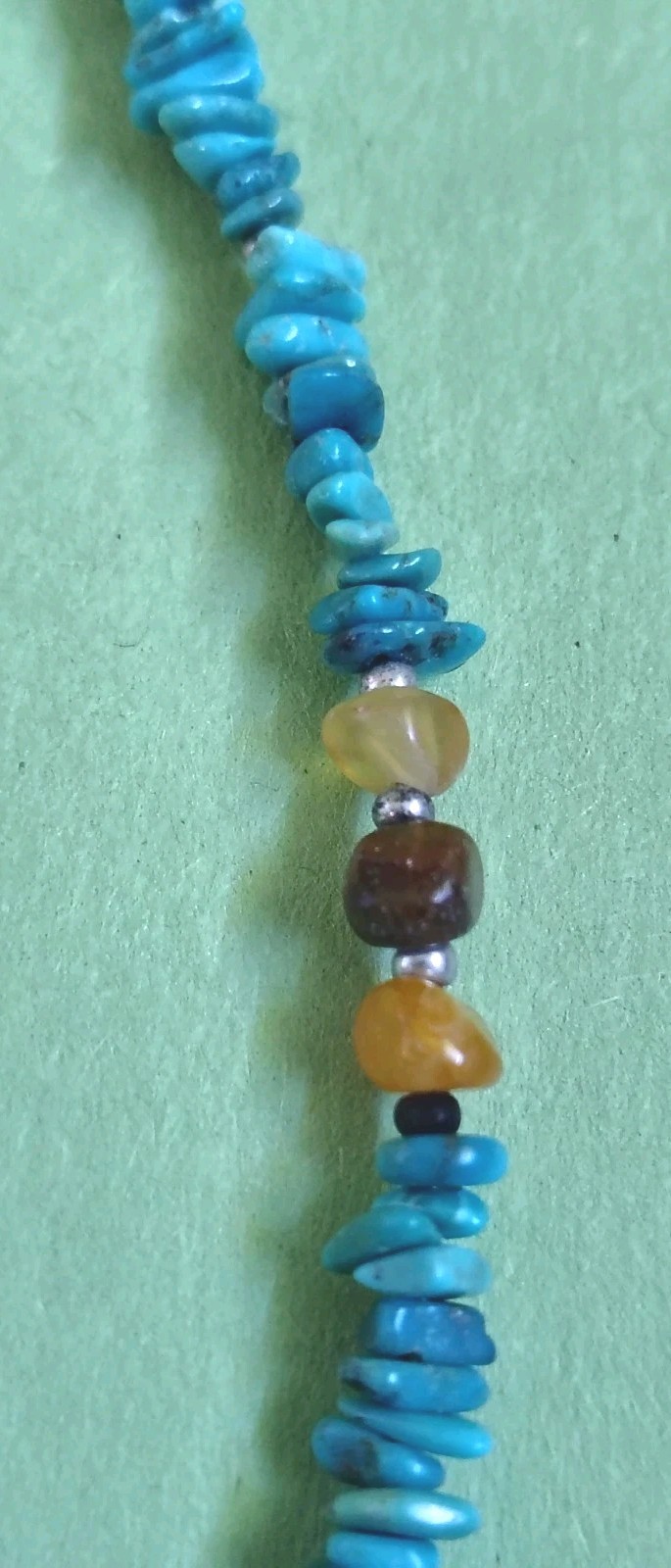 PEYOTE BIRD Signed 925 TURQUOISE, Tiger’s Eye & Quartz Beaded Choker Necklace