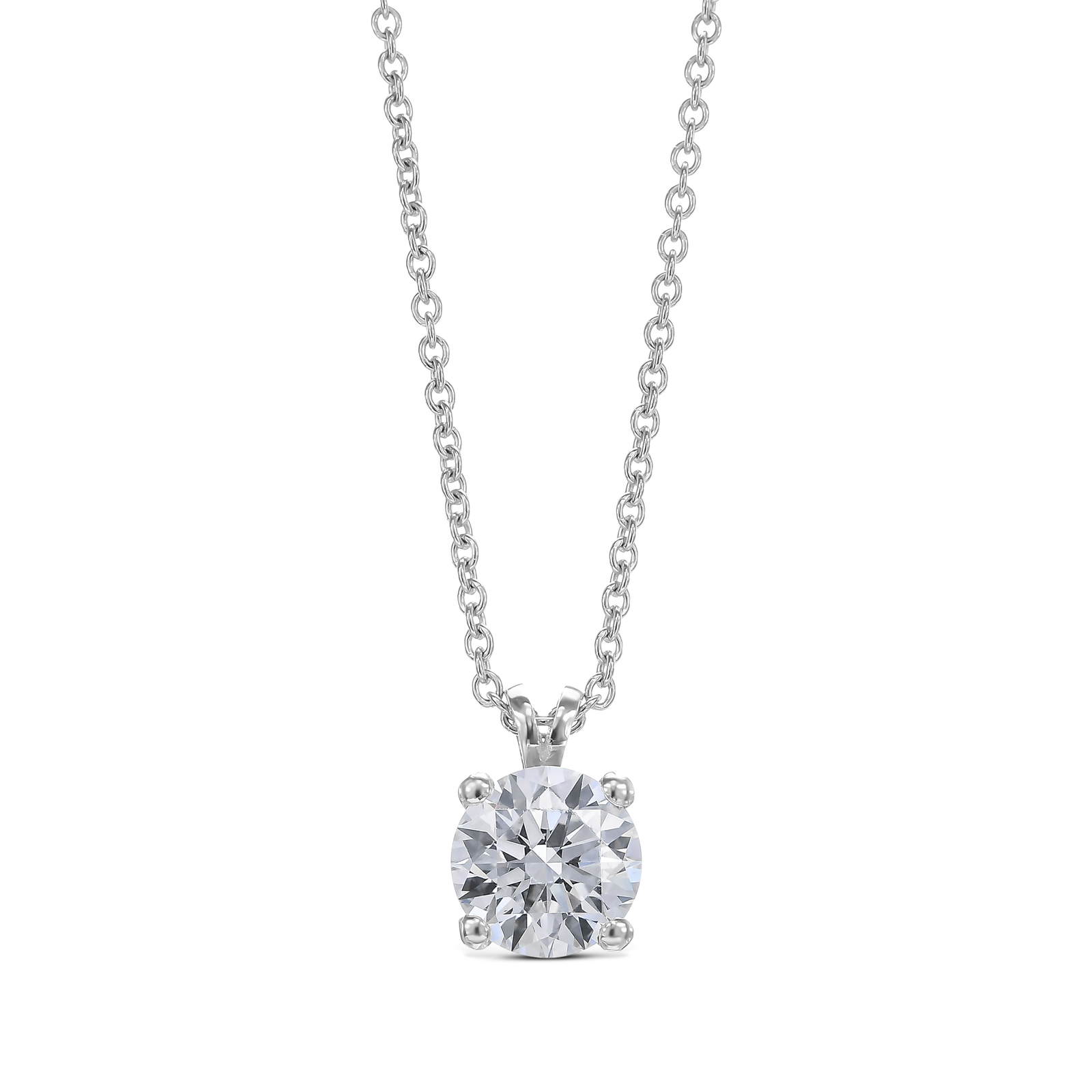 IGI Diamond Pendant VS1 F Round Cut 2 Ctw Lab Created 14k White Gold Eye Clean