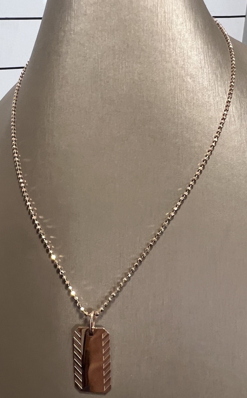 14k Ball Bead Necklace & Dog Tag BRAND NEW/BLOW OUT SALE! PRICE BELOW WHOLESALE!