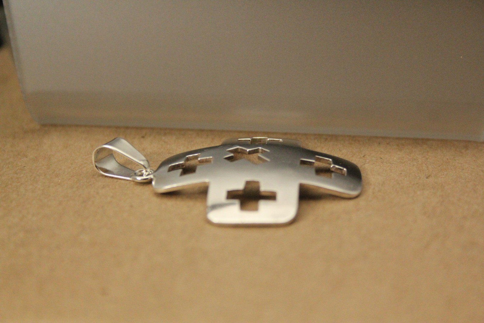 925 Sterling Silver Pierced Greek Cross Large Pendant 13.8 Grams (PEN10102)
