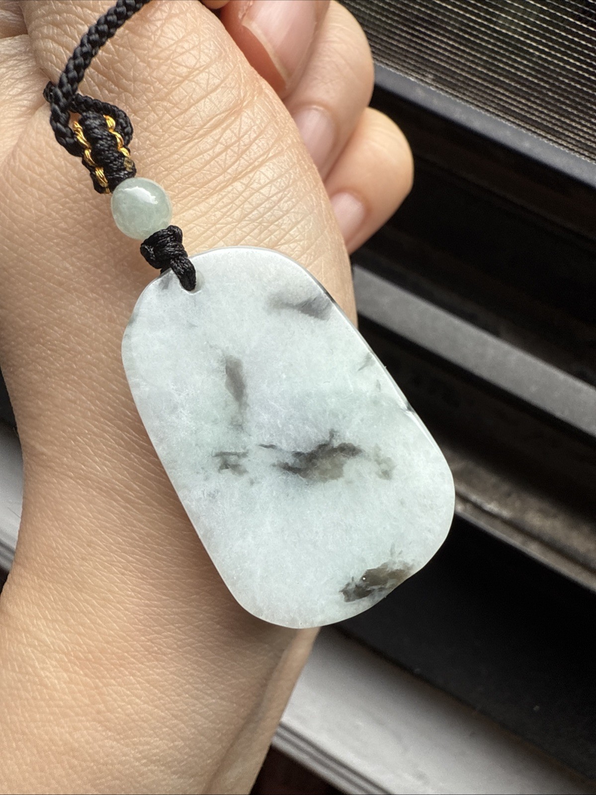 Untreated Burma Myanmar Grade A jadeite Jade 純天然翡翠A貨 老坑底子很白的飄墨意境小山水牌 氣質款