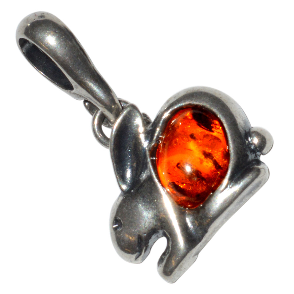 1.84g Authentic Baltic Amber 925 Sterling Silver Pendant Jewelry N-A1608