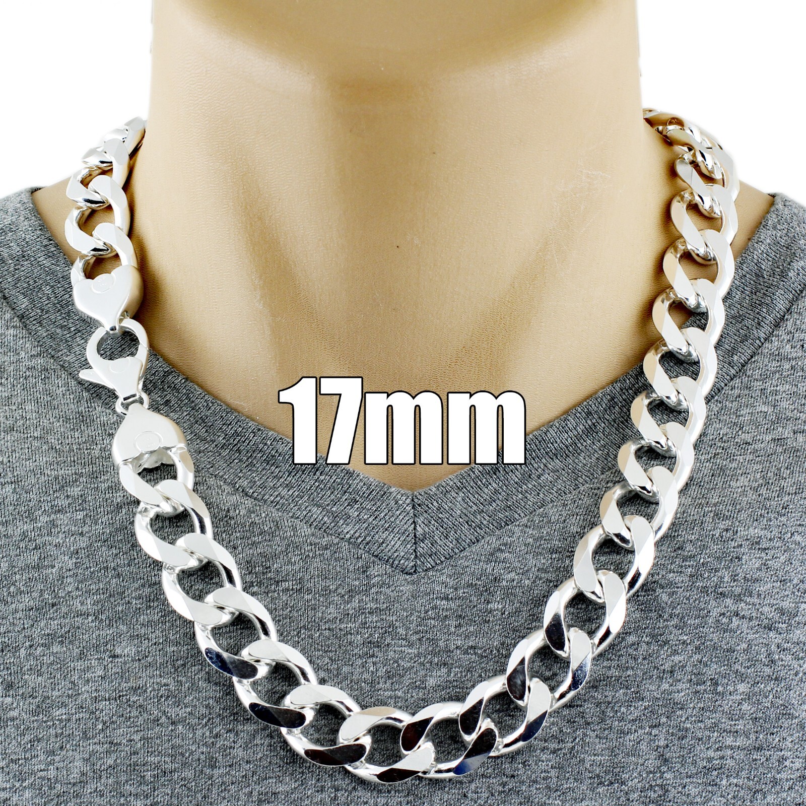 Guaranteed 925 Sterling Silver Cuban Curb Chain Necklace Solid & Heavy Version