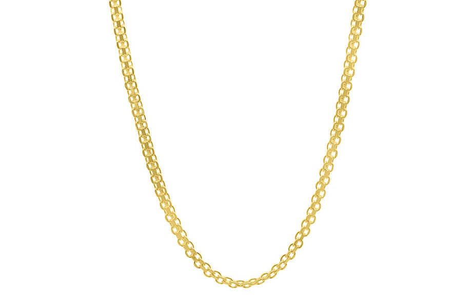 Italian Made 925 Sterling Silver 5MM Flat Bismark Chain Necklace Choker 20″ Inch