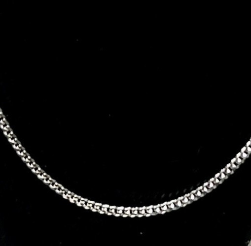 925 Sterling Silver Flat Curb Cuban Link Chain 20 Inch 3.0 mm New Made in Italy