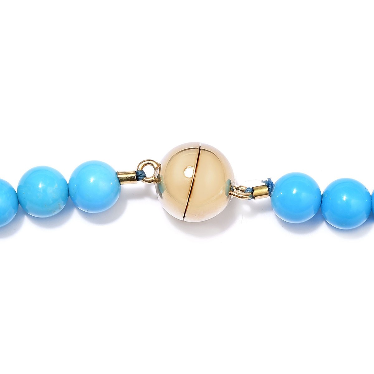 AA+ Sleeping Beauty Turquoise Gemstone Beads Necklace In925 Silver Woman Jewelry