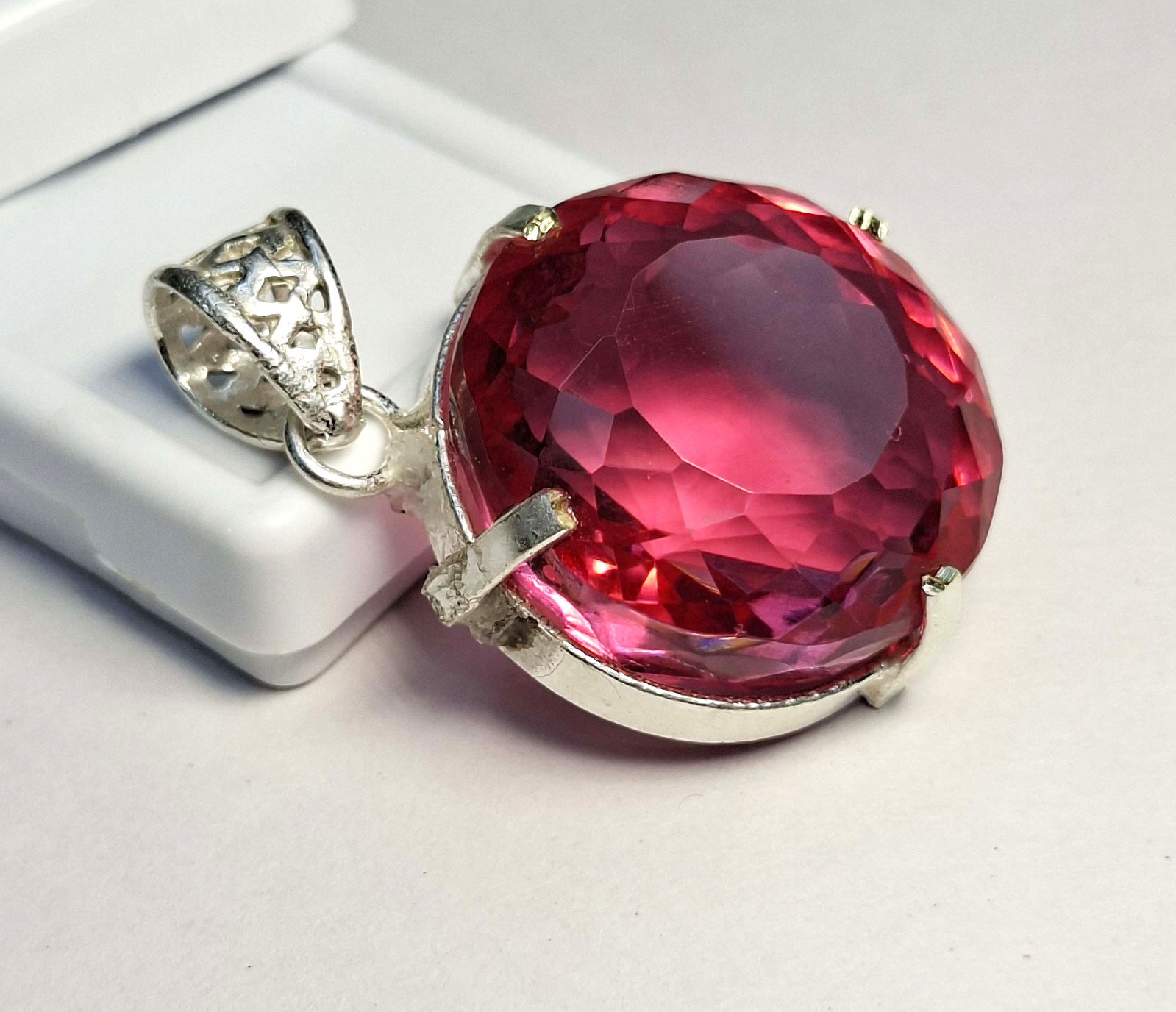 87.90 Ct Awesome Pink Topaz Round Cut Gemstone EGL Certified Lab-CreatedSB918