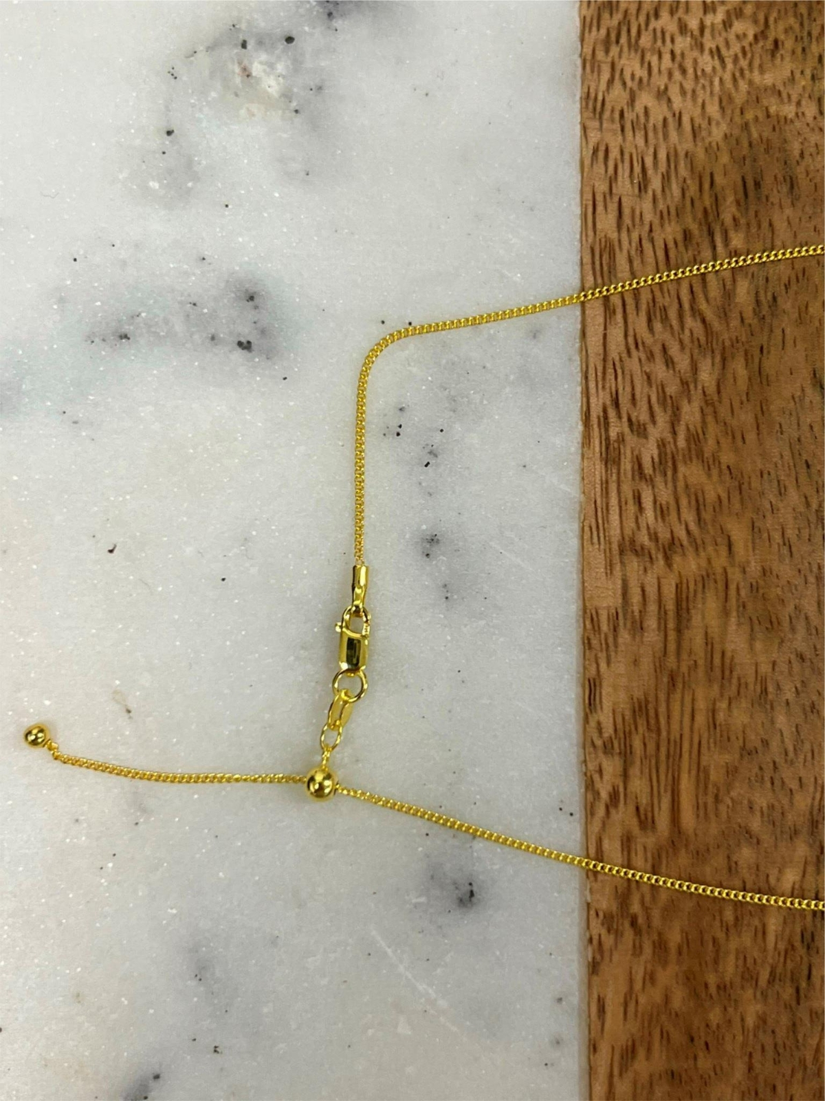 14k Gold Plated 925 Sterling Silver Adjustable Cuban Curb Chain 1mm Necklace