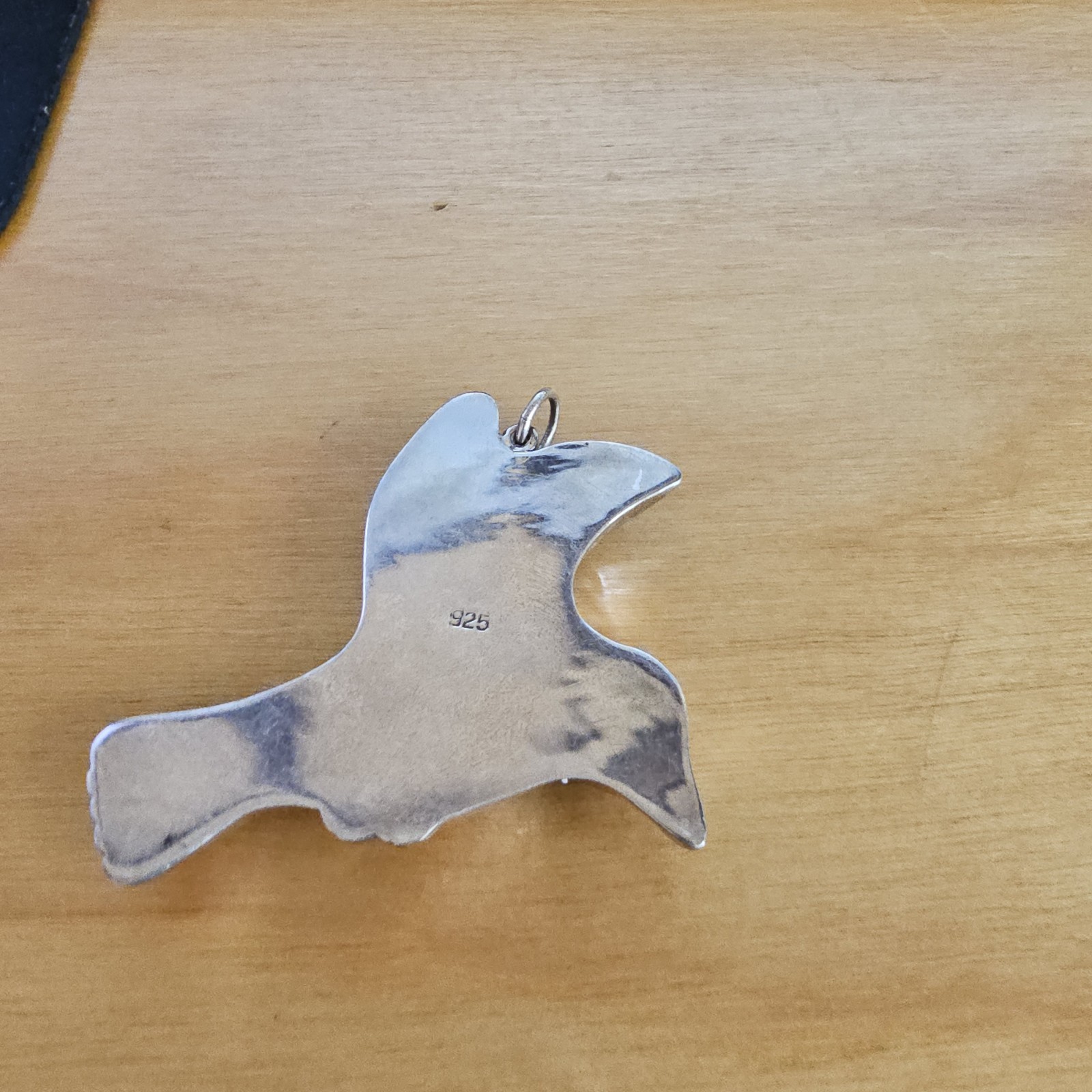925 Sterling Silver Bird Pendant. 2×2 In. Marked 925 On Back. May Be Hollow?