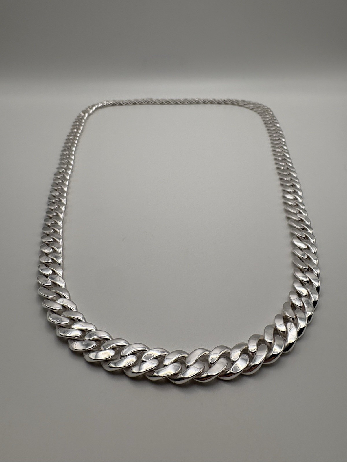 28 INCH 10MM .999 SOLID FINE SILVER CUBAN INFINITY LINK CHAIN NECKLACE 137.6G