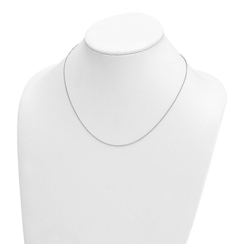 1.3mm Platinum PT950 Solid Round Cable Chain Necklace 16″ 18″ 20″ 24″ 30″