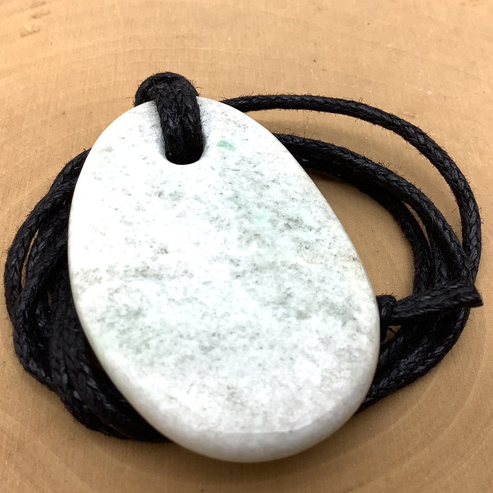 Burma Maw Sit Sit Pebble Pendant White Green Albite Jadeite Gem Myanmar #8