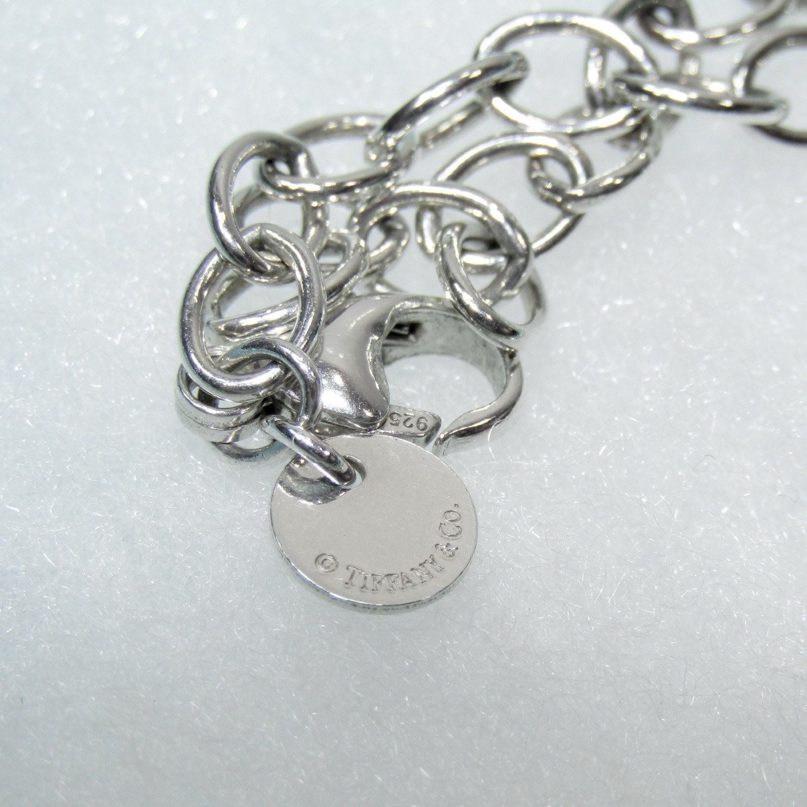 Tiffany & Co Silver Infinity Large Oval Link Chain 18” Necklace w/ Pouch & Box