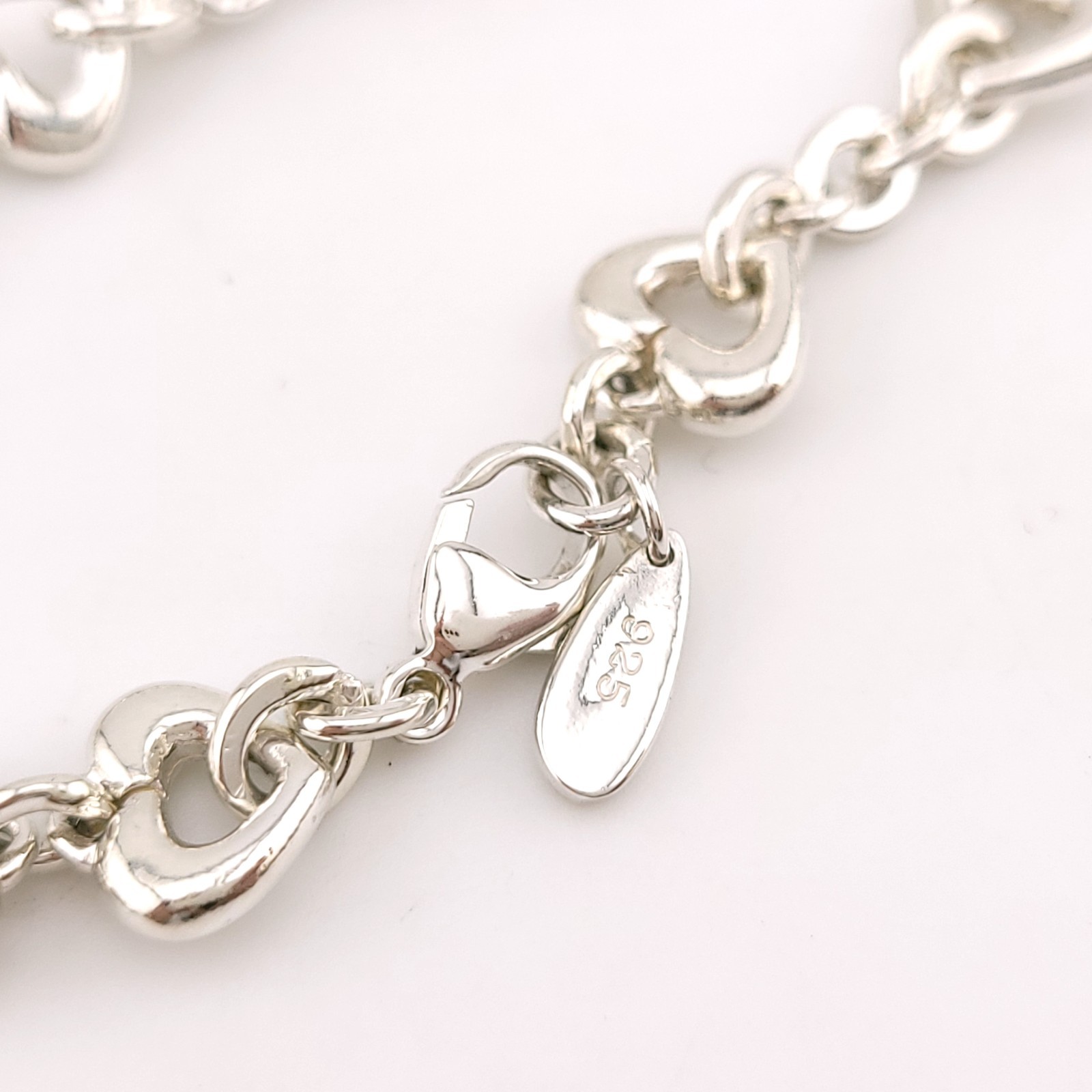 New Birks & Mayors Sterling Silver Heart Chain Link 32″ in Necklace 72 Grams
