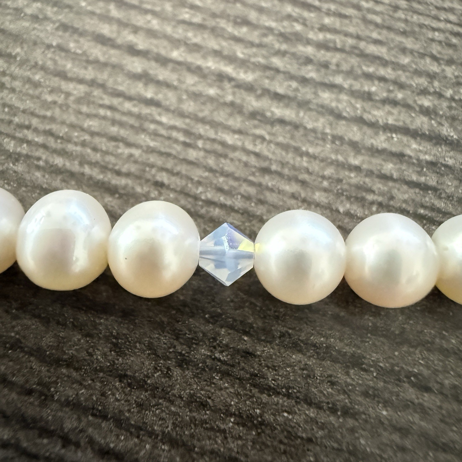 Vtg Pearl Necklace 925 White Fresh Water w/Sterling Silver Kauai Hawaii