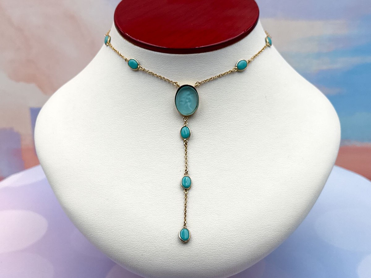 TAGLIAMONTE Designs (3745N)925/YGP Multi-Gem Y-Necklace*Reg.$240