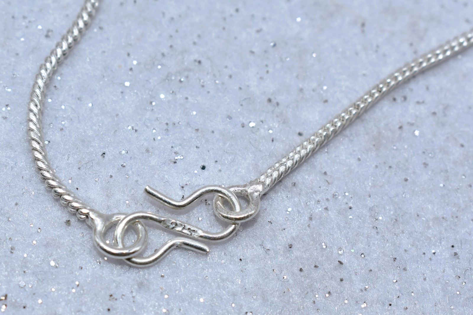 Square Snake 1.7 mm Sterling Silver Chain 27-inch 10.4 grams w/Double Hook Clasp