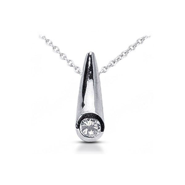 0.53ct E VS2 Round Cut Earth Mined Certified Diamond Platinum Solitaire Pendant