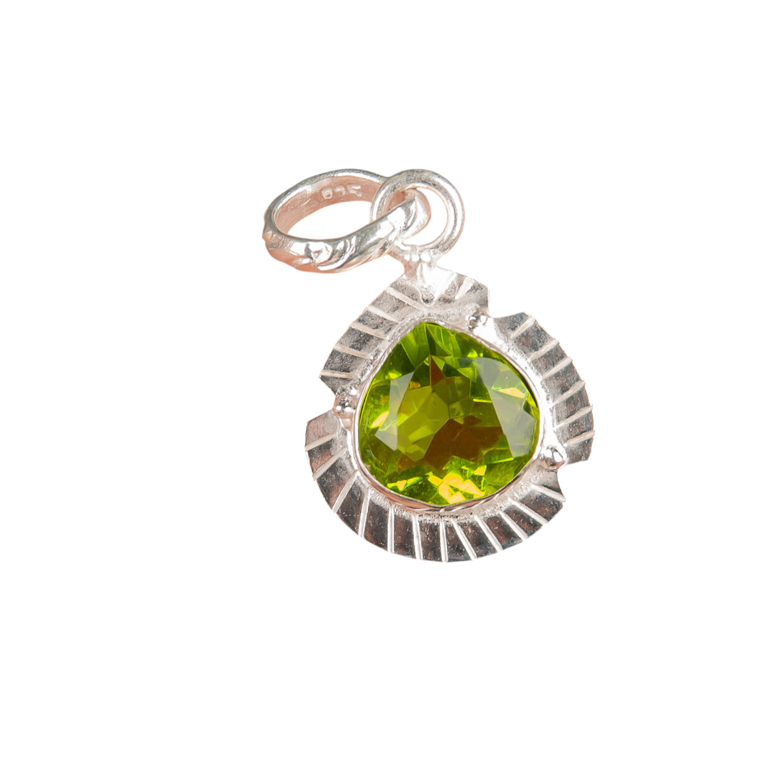 Peridot Gemstone 925 Sterling Silver Designer Pendent 1.15″ Gift For Anniversary