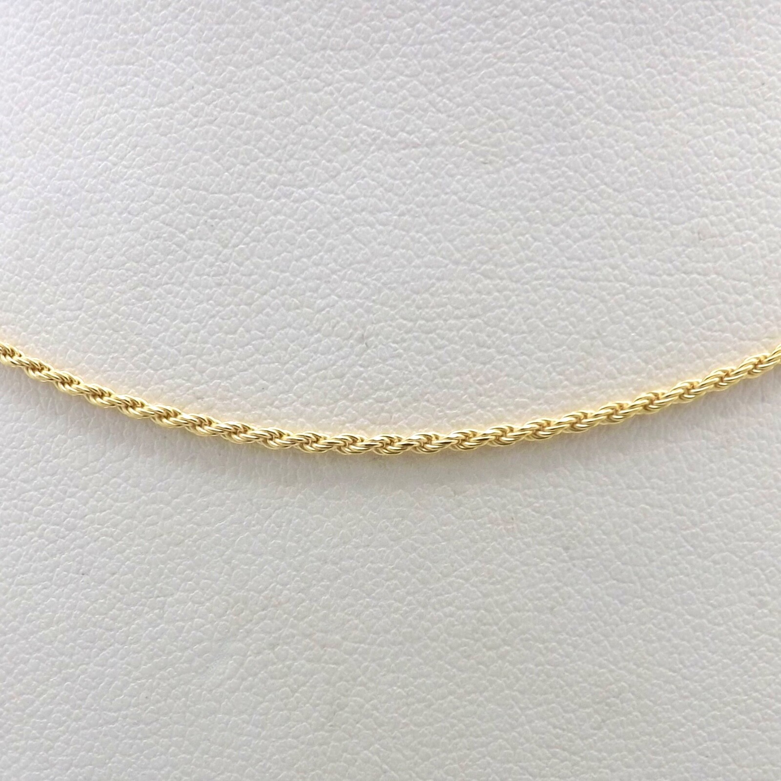 18k Gold Vermeil Sterling Rope Link Pendant Chain Necklace 16-17 or 18in adjusts