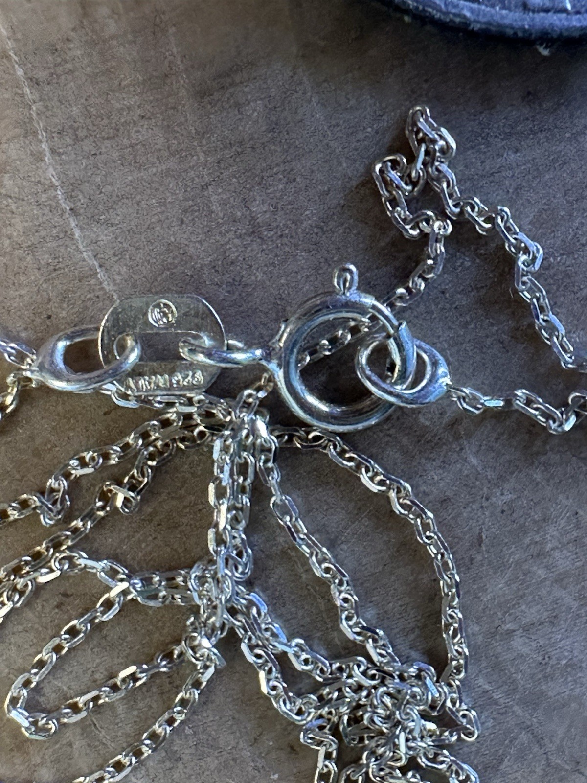 Delicate OOAK Herkimer Diamond 925 Sterling Silver Necklace 18 In