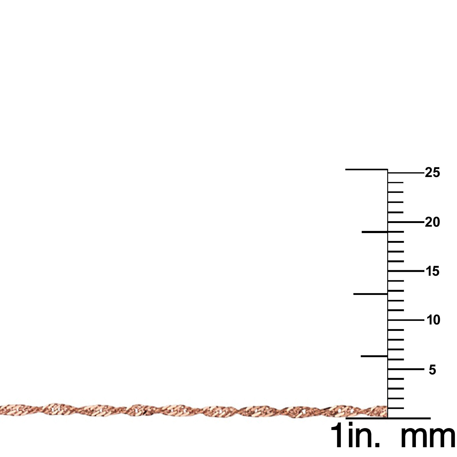 Precious Stars 14k Rose Gold 1.2mm Thin & Dainty Singapore Chain