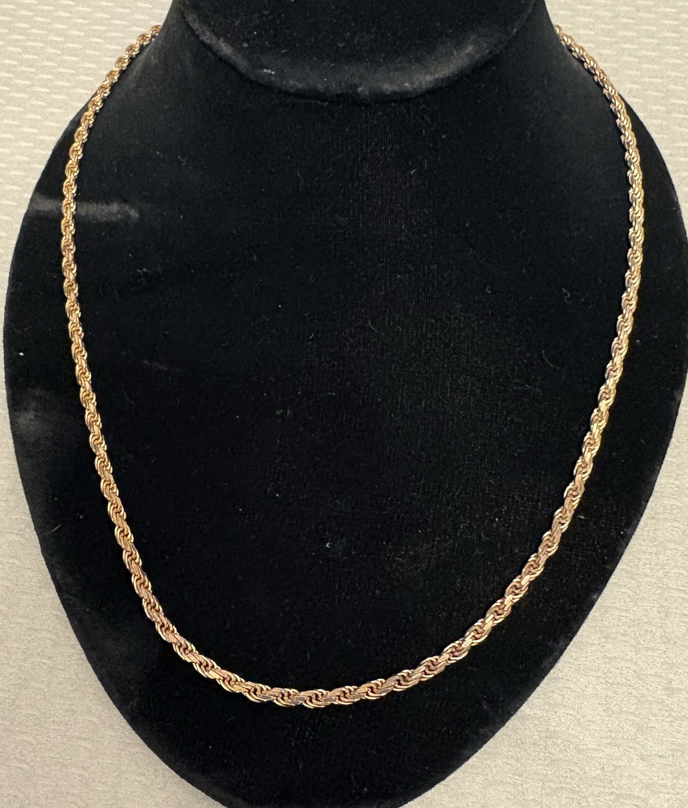 Vintage Milor Italy Gold Vermeil Rope Chain Sterling 925 Necklace 17.65g 3mm 20″