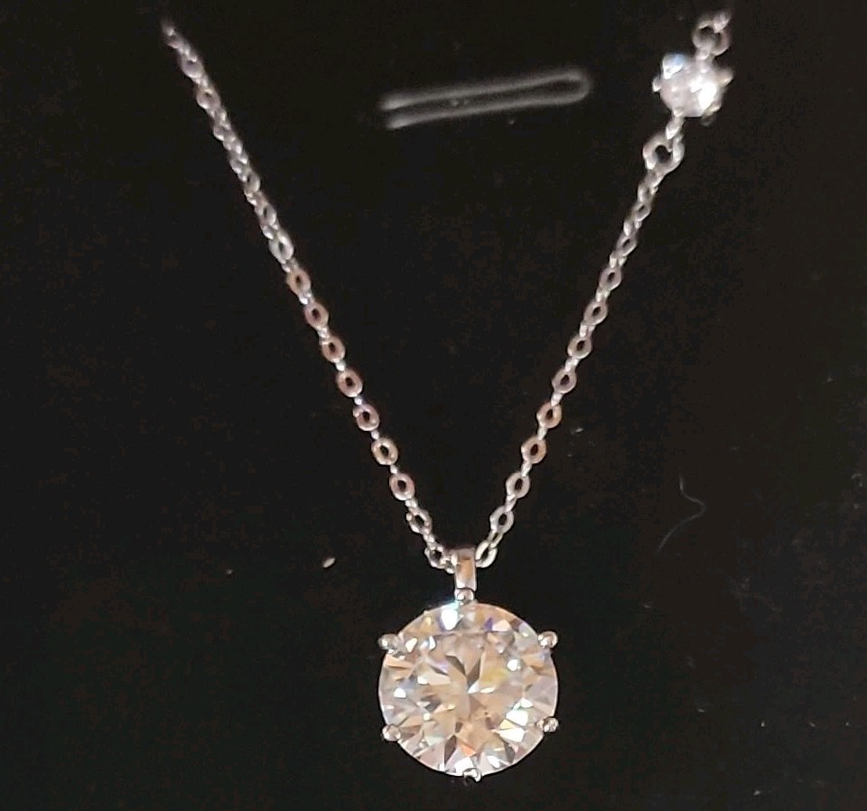 Princess Necklace Moissanite, Round, 4.00 ct, Eye Clean, Excellent Cut