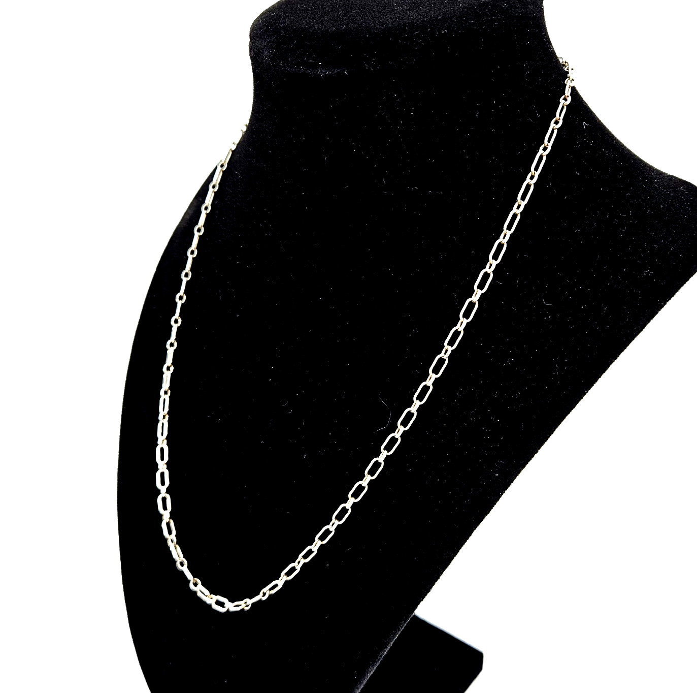925 Sterling Silver Paperclip Chain Necklace 19in 6mm Links 5.1g