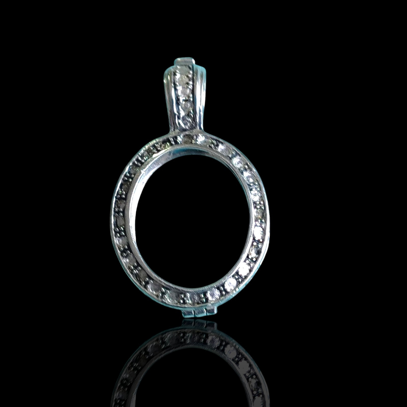 Sterling Silver 925 Bezel Locket Oval Pendant Setting