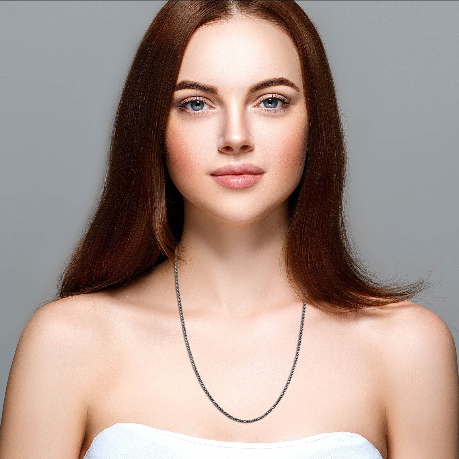 Solid 925 Oxidized Sterling Silver Italian Popcorn Coreana Chain 2.5mm