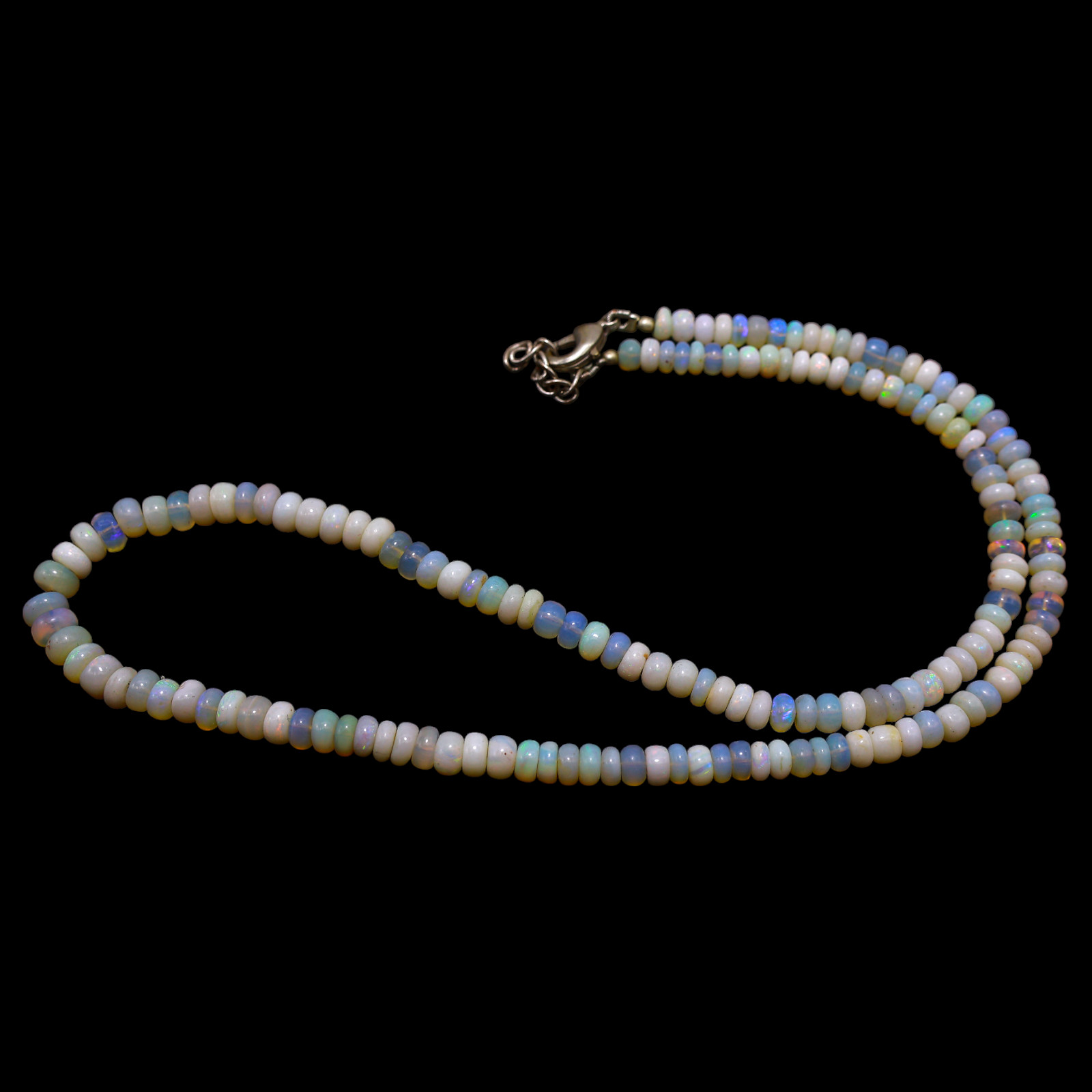 Rondelle Smooth Multi Color Fire Opal Beaded Not Applicable Unique Wife Necklace