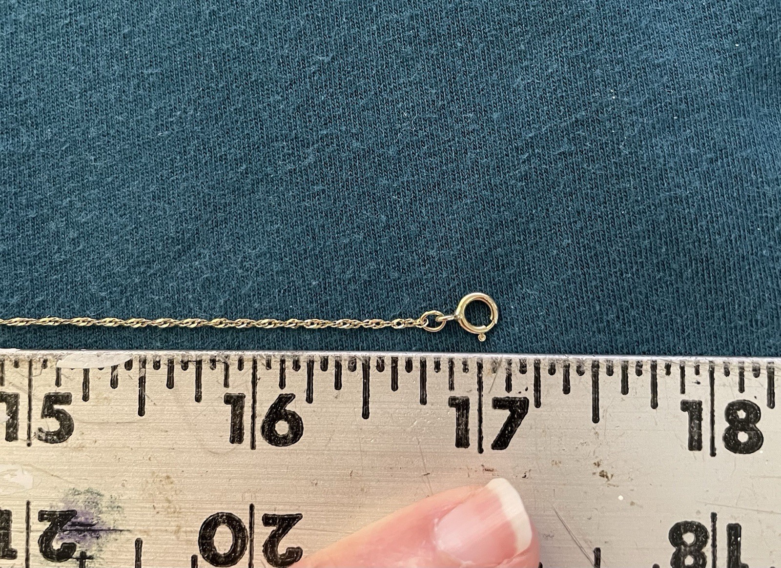 Thin Twisted 17 Inch Singapore Sparkle Chain 14K Yellow Gold necklace