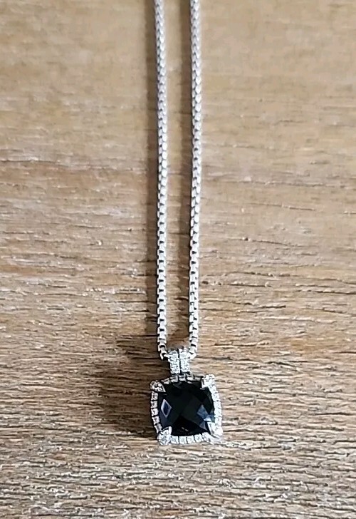 David Yurman Chatelaine® Pavé Bezel Pendant Necklace