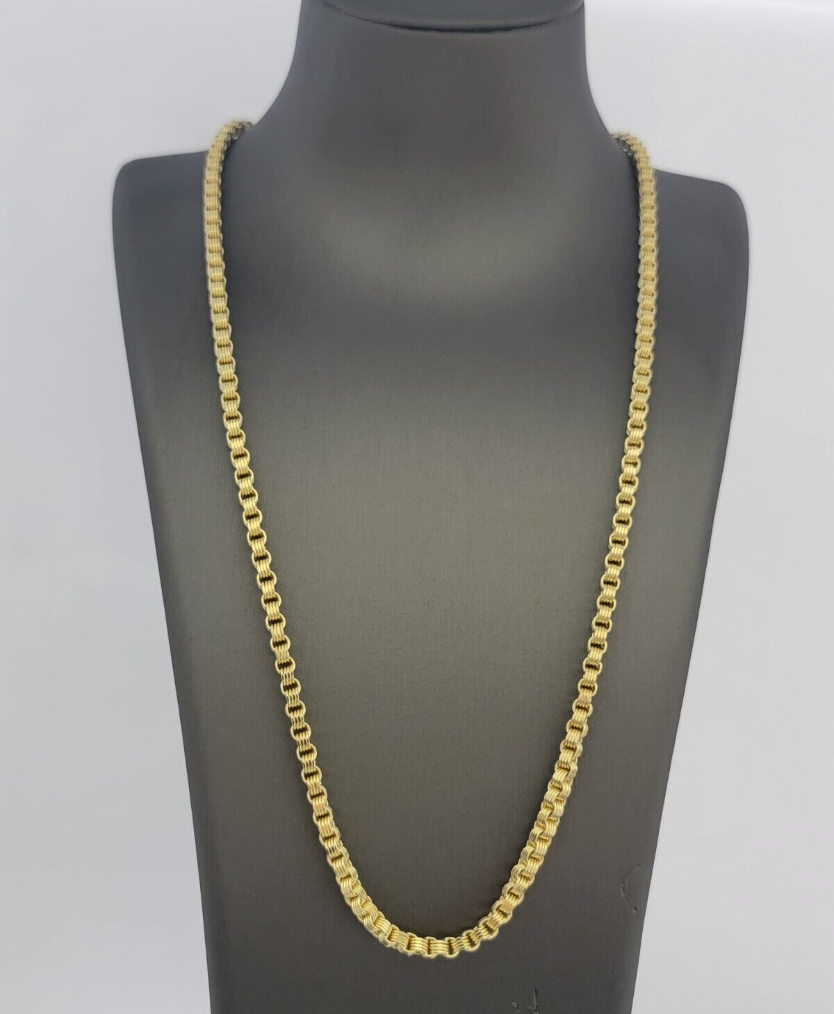 10k Yellow Gold Chain Necklace Box Byzantine 3mm 28 inch Length Men’s Real 10KT