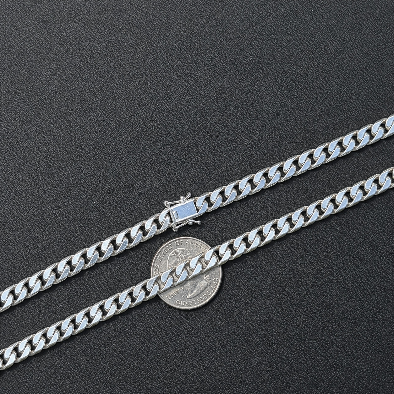 6mm Modern Miami Cuban Chain Necklace – 925 Sterling Silver Or Oxidized Rhodium
