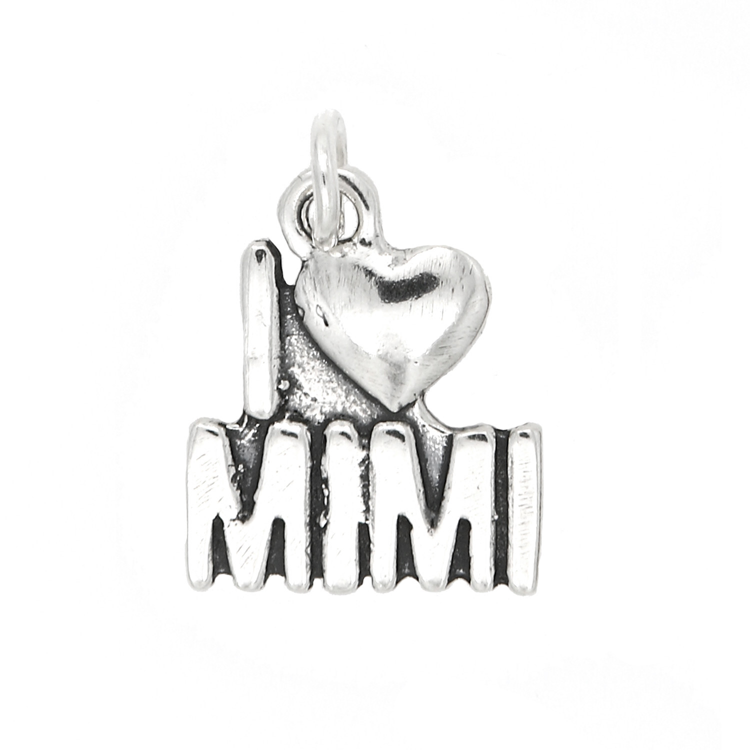 Sterling Silver I Love Mimi Grandmother Charm or Pendant