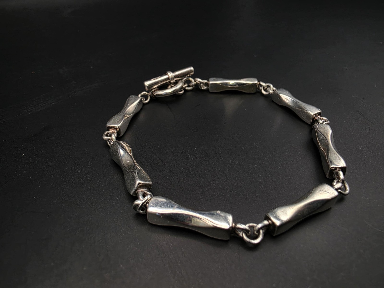 Sterling Silver Bone Link Chain Bracelet | 925 Silver 4.5mm Bracelet 8.5 Inch
