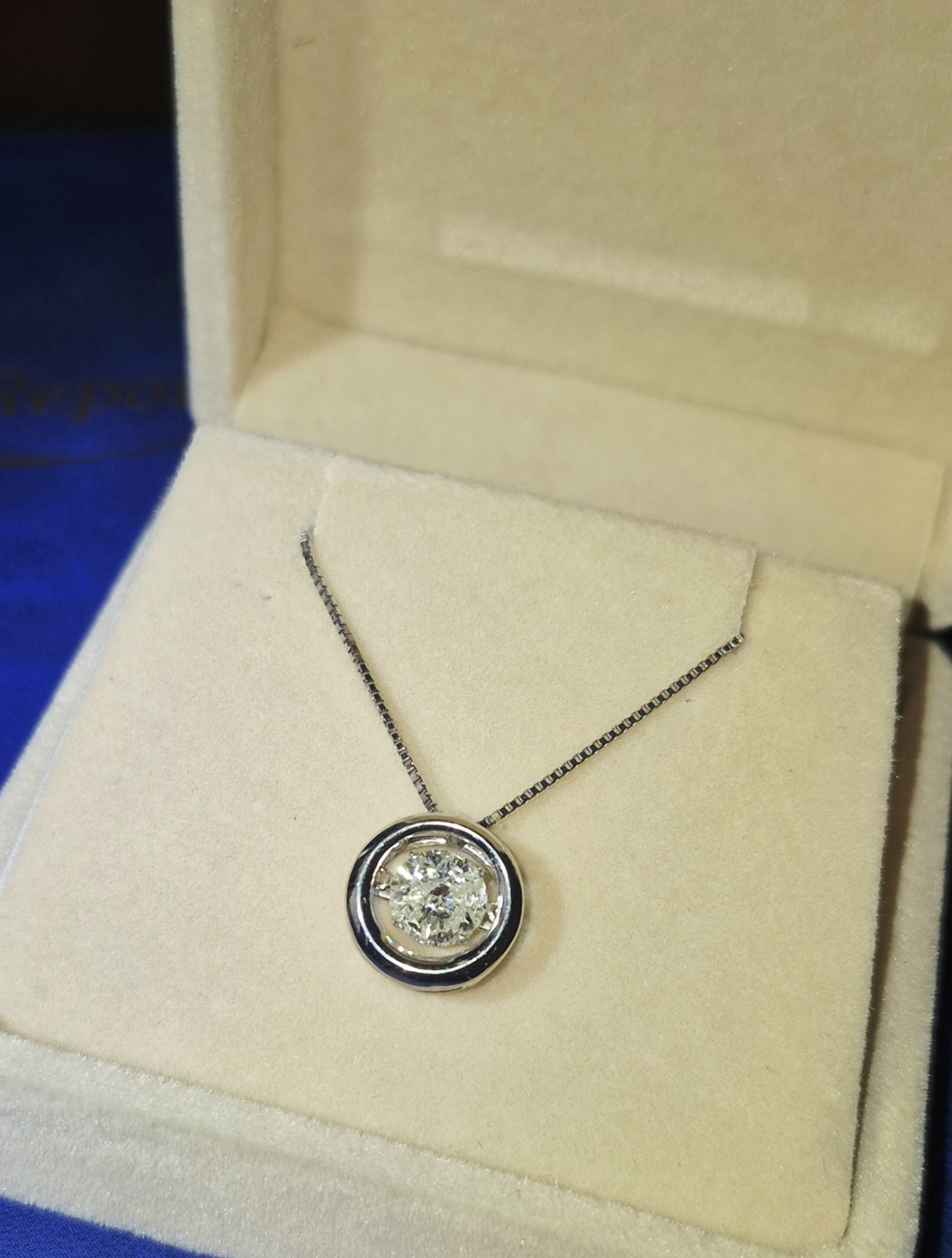 AMAZING HUGE PLATINUM COLORLESS EARTH MINED 1.19ct DIAMOND MOTION NECKLACE $9600