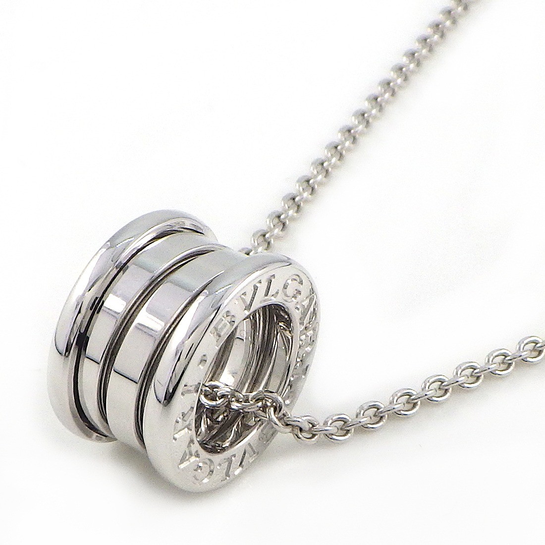 BVLGARI Necklace B-zero1 Spiral Logo 750(18K) White Gold