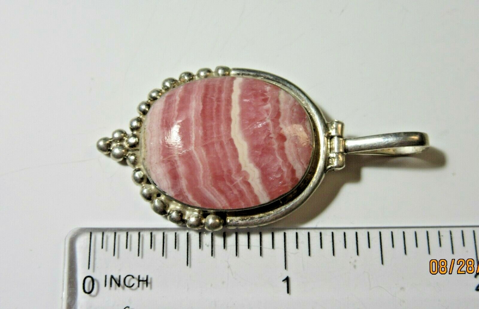 Natural Rhodochrosite 925 Sterling Silver Pendant Jewelry US seller RSP-6