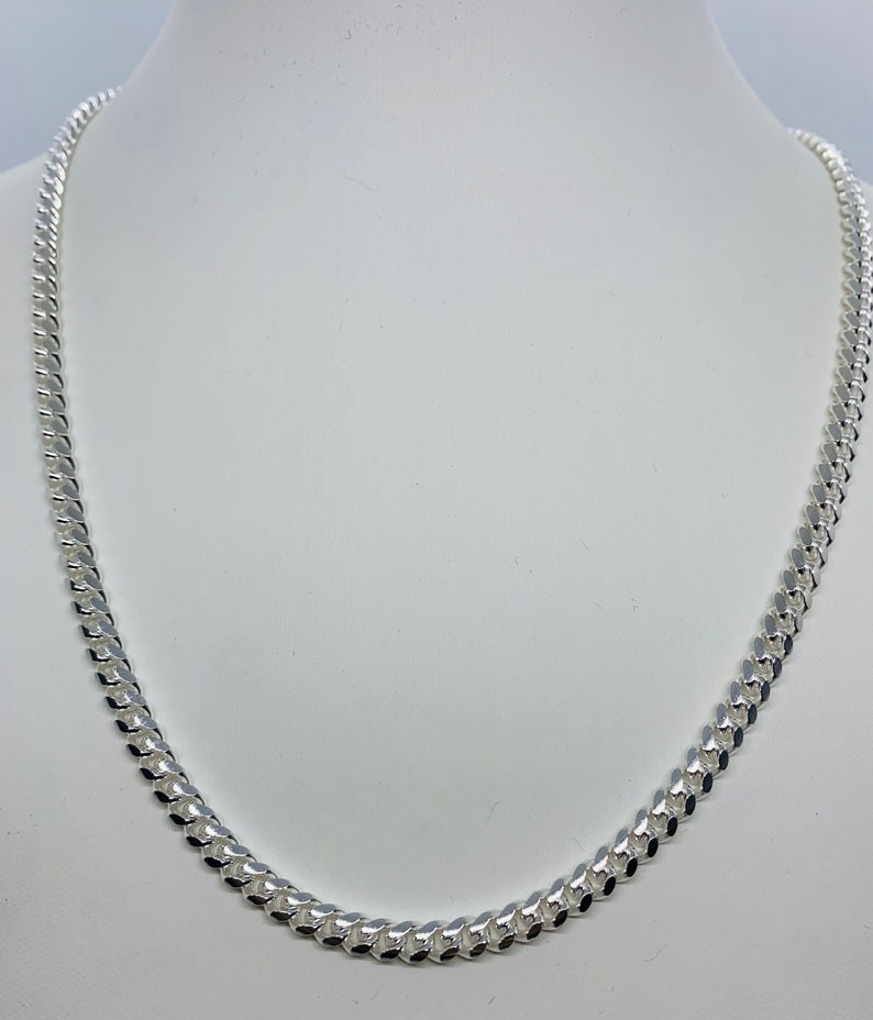 925 Solid Sterling Silver Curb/Cuban Link Chain Necklace For Women And Men