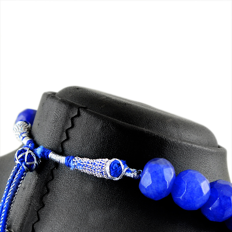 990.00 CTS EARTH MINED ROUND ENHANCED SAPPHIRE BEADS NECKLACE STRAND (RS)