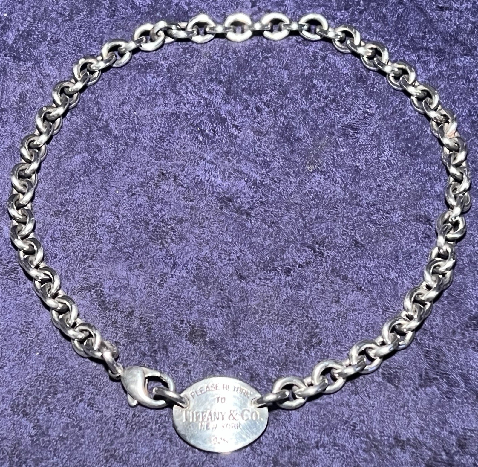 Tiffany & Co Return To Tiffany Choker Necklace Sterling Silver 925 15”