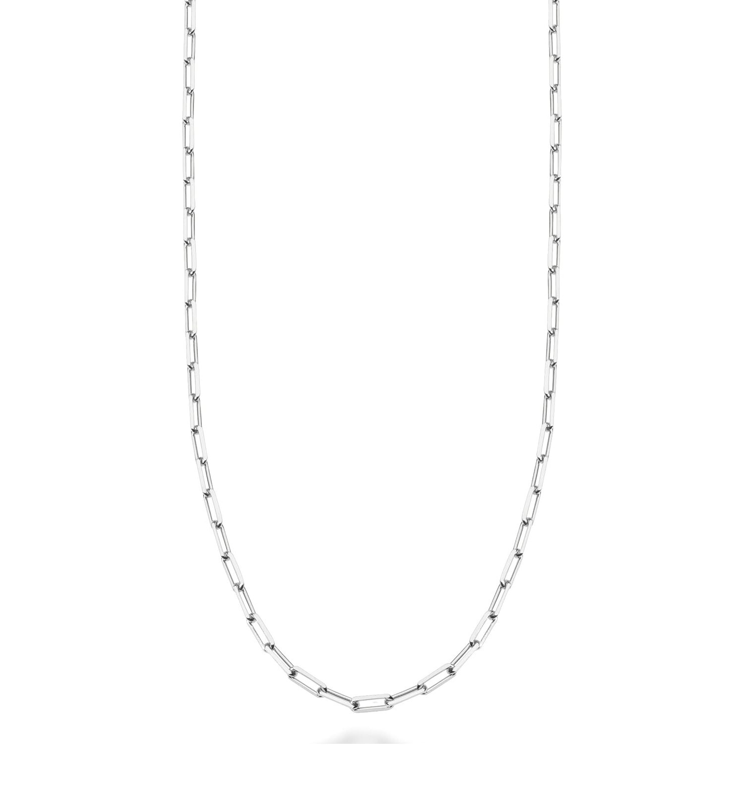 2MM Solid 925 Sterling Silver Italian Paperclip Rolo Link Chain Necklace 16″-24″