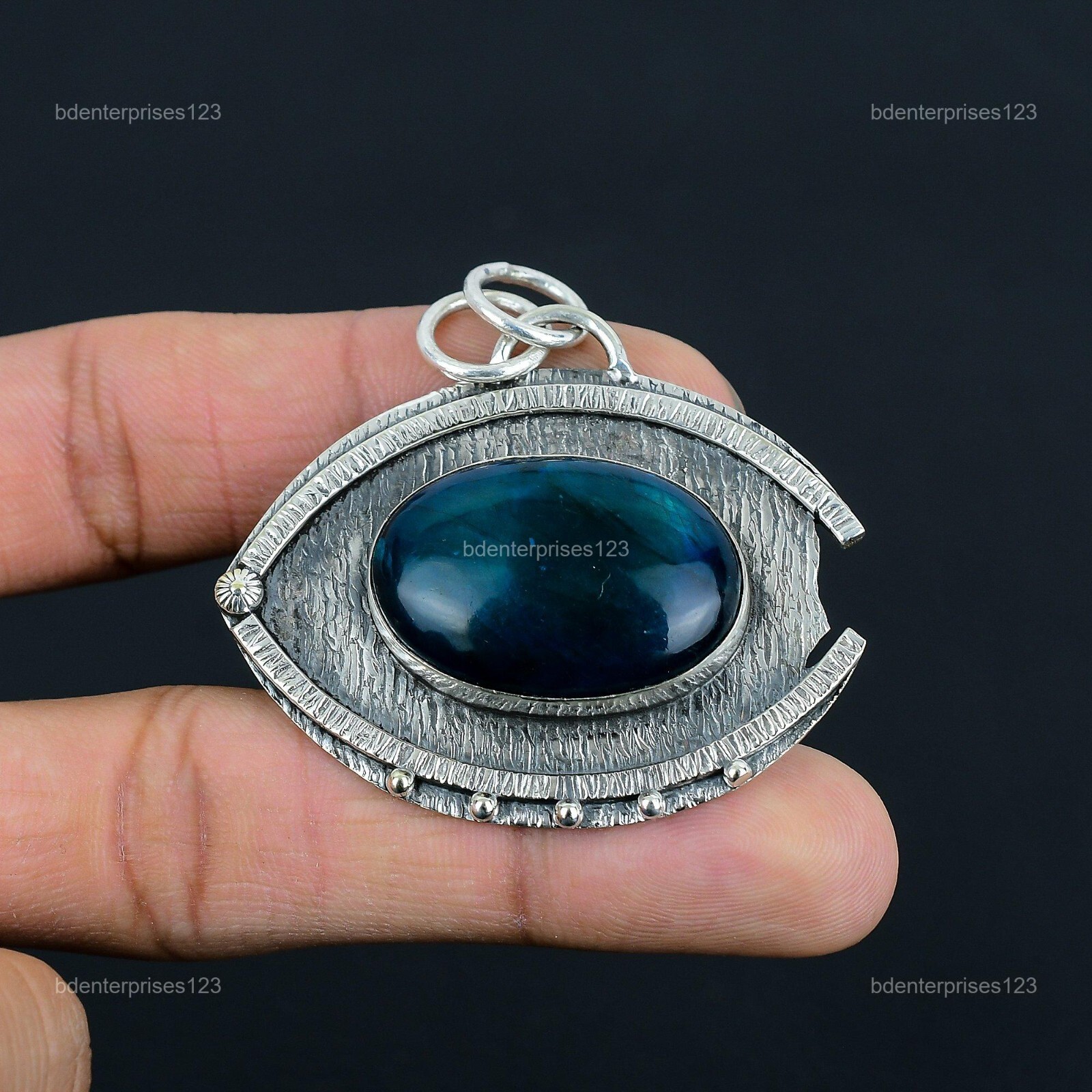 Neon Flash Labradorite Stone 925 Silver Birthday Anniversary New Pendant Jewelry